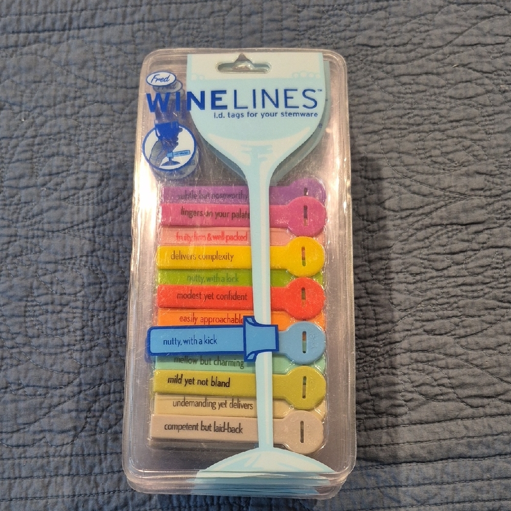 Fred Multicolor Wine Glass ID Tags Bundle